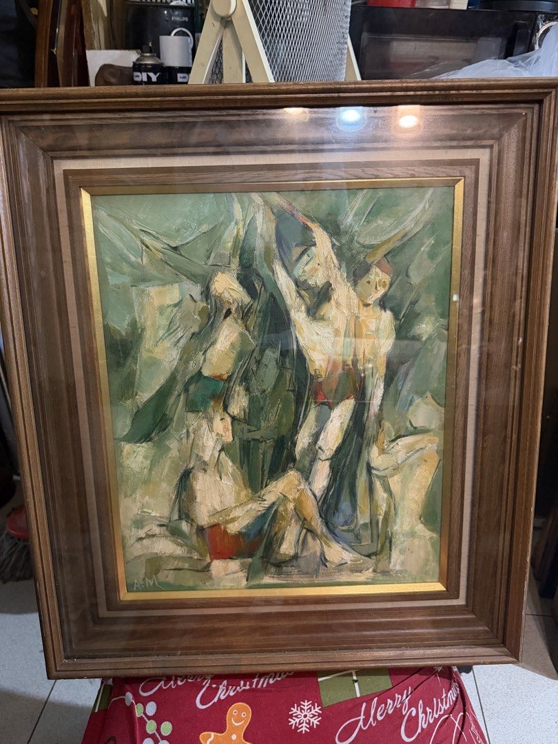 Vintage Iconic 3 Figures painting (Category: Vintage Collectibles) located in Paranaque City. Submitted by edszz (Listing ID 1468670864, Image 1). Description: Vintage Iconic 3 Figures painting Pristine condition.