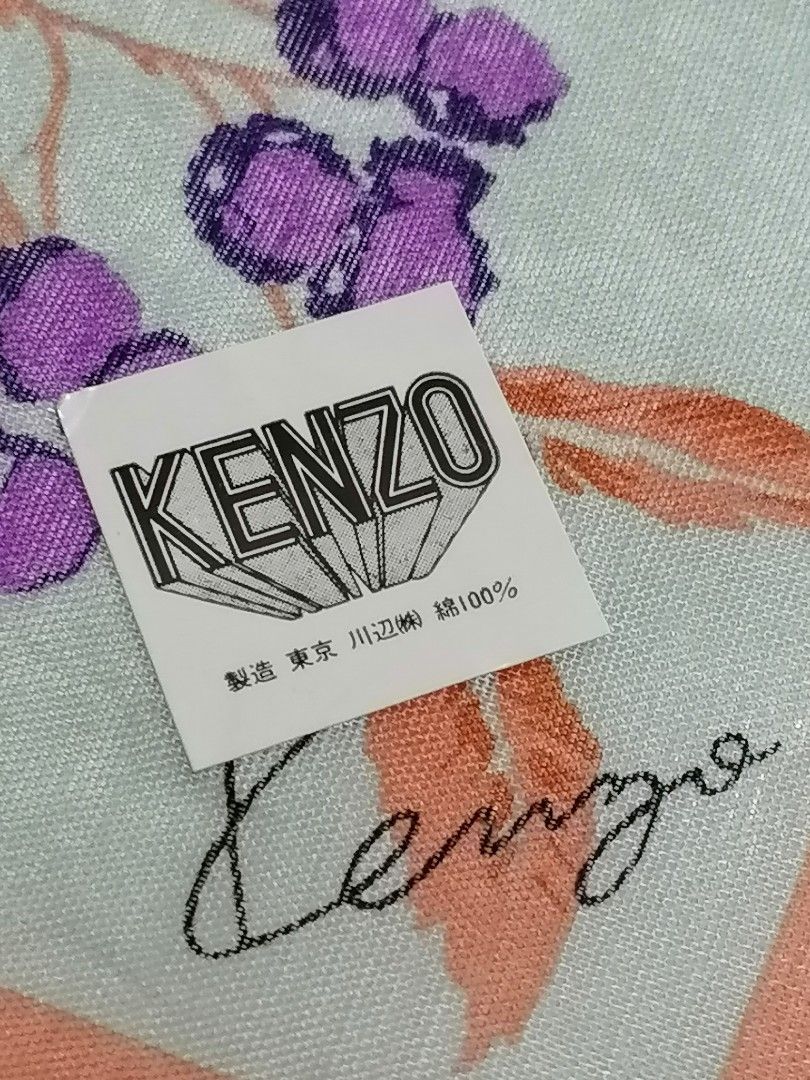 Vintage KENZO Botanical Design Hankerchief (Category: Other Accessories) located in San Mateo. Submitted by arrowscrap_delight (Listing ID 1468500253, Image 3). Description: Vintage Kenzo Botanical Design Hankerchief Brand New / With Sticker 100% Cotton Tokyo, Japan by Kawabe Co., Ltd. Dimensions : 41.5cm x 41.5cm ( 16" x 16") No Issues 275 + SF.