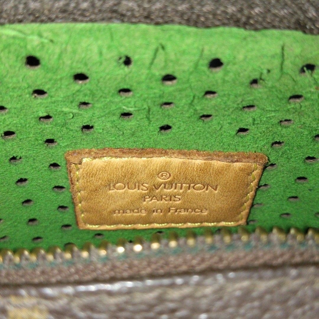 Vintage Louis Vuitton Perforated Monogram Speedy Bag (Category: Luxury Bags & Wallets) located in Manila. Submitted by hobbydubi (Listing ID 1468659933, Image 3). Description: - Authentic Louis Vuitton Monogram Perforated Leather Handbag - Elegant brown exterior paired with a striking green interior lining - Premium Vachetta leather handles, trim, and luggage tag - Gleaming gold-tone hardware featuring a secure zipper closure and padlock - Includ