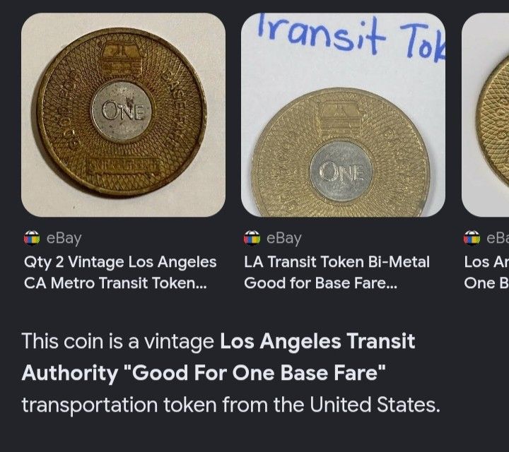 Vintage Metro Transit token (Category: Vintage Collectibles) located in Manila. Submitted by wildcrystal.3b537c (Listing ID 1468504028, Image 3). Description: .
