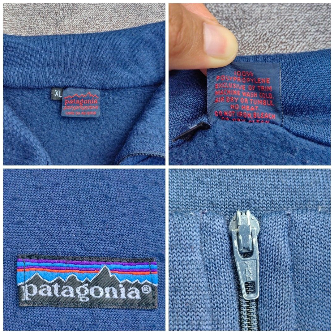 VINTAGE PATAGONIA 80'S POLYPROPYLENE QUARTER ZIP (Category: Coats, Jackets and Outerwear) located in Barotac Nuevo. Submitted by yorcollections (Listing ID 1468500039, Image 3). Description: VINTAGE PATAGONIA 80'S POLYPROPYLENE QUARTER ZIP Size XL on tag Length 27" Width 22" Sleeve length 28" Sleeve opening 4" *issues mga himulmul 450php + sf.