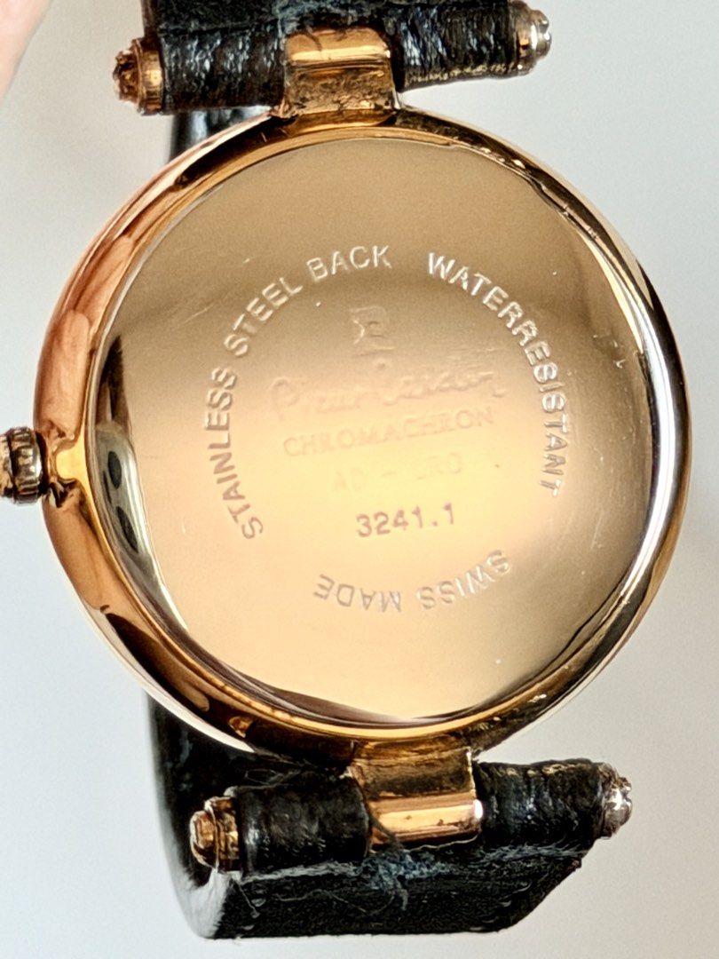 Vintage Pierre Cardin (Category: Women's Watches) located in Manila. Submitted by vibeandvintage (Listing ID 1468605151, Image 3). Description: ⌚️ Vintage Pierre Cardin •Ladies •Quartz movement •Dual-tone dial, reddish-brown centerpiece •Gold-tone case •25mm case diameter (excluding crown) •Up to 7.5 inches wrist size •Original watch head •New leather strap •With signs of usage •Good working condition •Unit only — no papers •Comes with a presenta