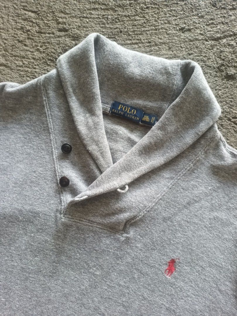 VINTAGE POLO RALPH LAUREN (Category: Coats, Jackets and Outerwear) located in San Pedro. Submitted by good-finds (Listing ID 1468527713, Image 3). Description: VINTAGE POLO RALPH LAUREN SHAWL COLLAR KNITTED SWEATER CARDIGAN XXL ON TAG NO FLAWS.