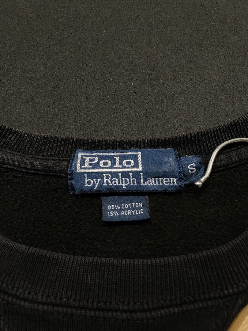 Vintage Ralph Lauren Black Basic Logo Sweater (Category: Coats, Jackets and Outerwear) located in Quezon City. Submitted by rlphvncntbs (Listing ID 1468513791, Image 3). Description: Vintage Ralph Lauren Black Basic Logo Sweater Size: Small on Tag, Fits Medium Measurements: 22" x 27" Flaws: Light Fading Excellent Condition ₱2,500 + SF (Negotiable).