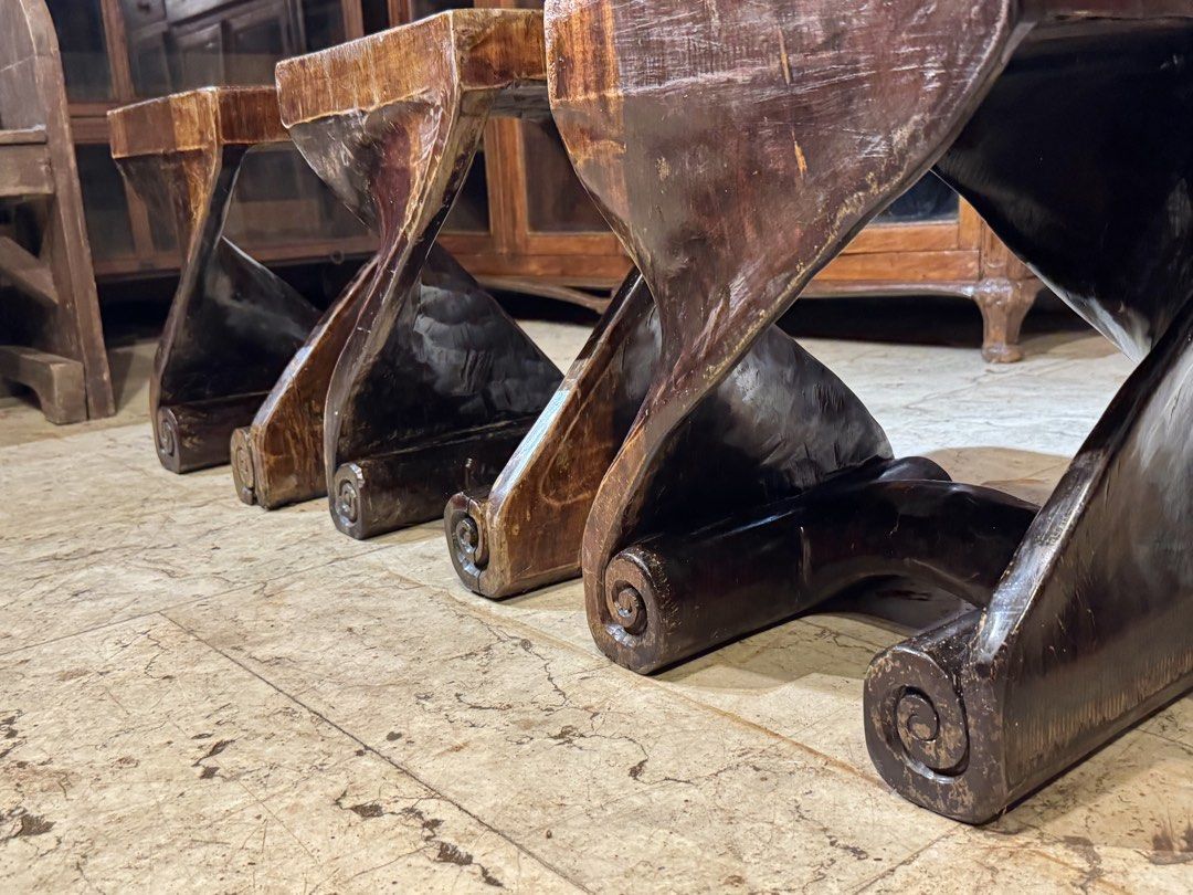 Vintage Solid Wood Pilipit Stool Chair (Category: Vintage Collectibles) located in Manila. Submitted by sinaunang_gamit (Listing ID 1468598524, Image 2). Description: Vintage Solid Wood Pilipit Stool Chair Solid Hard wood Loc: 6th ave Caloocan Take all for 8500 only.