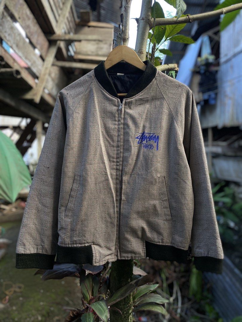 Vintage Stussy Jacket ( Bootleg ) (Category: Coats, Jackets and Outerwear) located in Cagwait. Submitted by roundsociety_ph (Listing ID 1468571066, Image 1). Description: Wool type of fabrics with multiple pinhole but still presentable looks Solid nito.