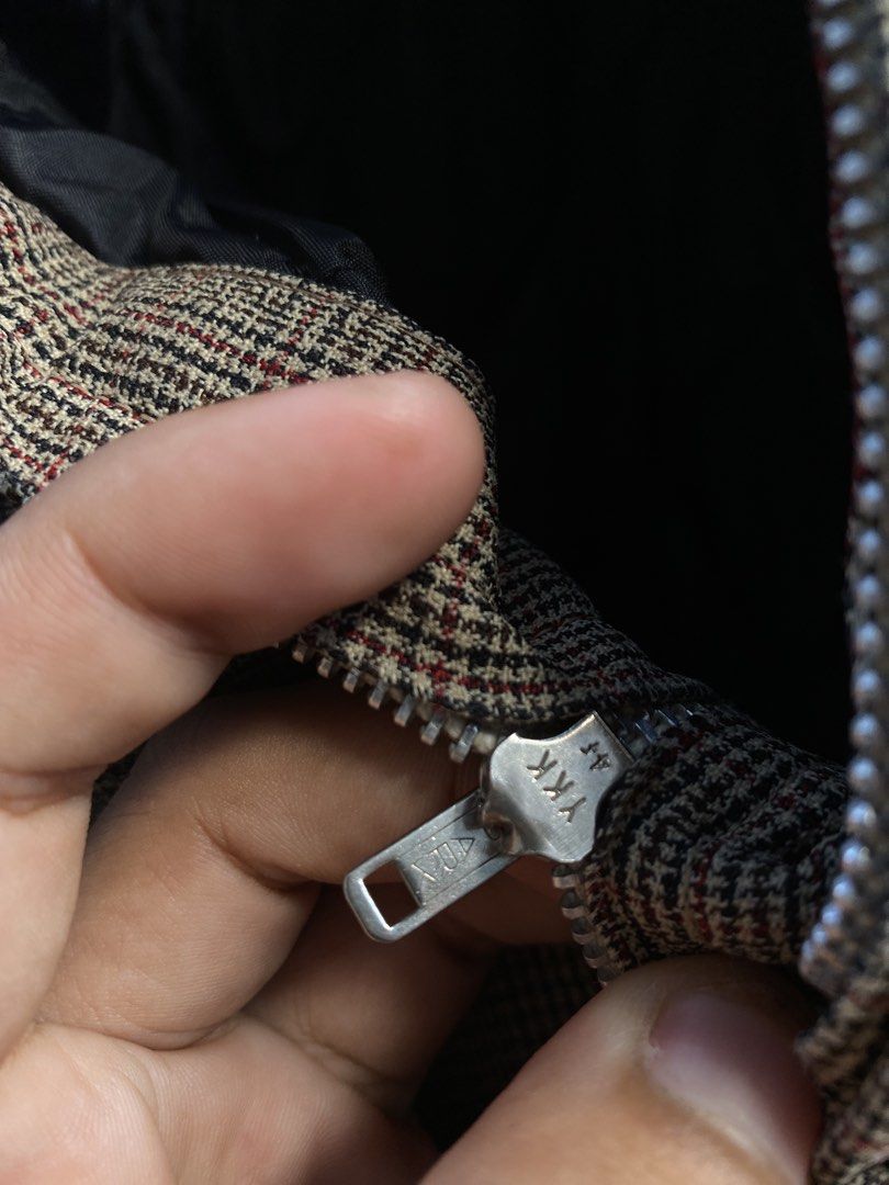 Vintage Stussy Jacket ( Bootleg ) (Category: Coats, Jackets and Outerwear) located in Cagwait. Submitted by roundsociety_ph (Listing ID 1468571066, Image 3). Description: Wool type of fabrics with multiple pinhole but still presentable looks Solid nito.