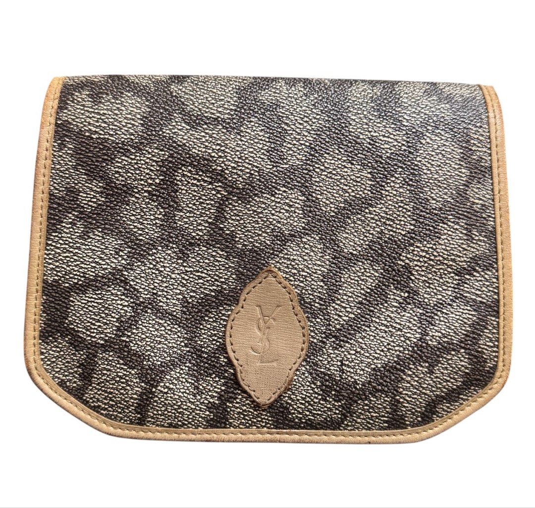 Vintage YSL Clutch Multi Compartment (Category: Clutches) located in Baguio. Submitted by pwz-eshop (Listing ID 1468561844, Image 1). Description: • Up for Grabs!! • Guaranteed Authentic!! • Flaws: Rubs on leather trims. (please see photos) • BRAND: Yves Saint Laurent. • DIMENSIONS: length 7.5", height 5.75", width 2", handle drop: -". • SERIAL NUMBER: None. • COUNTRY OF ORIGIN: Undetermined. • MATERIAL: Leather. • COLOR: Beige, taupe. • Lining: 
