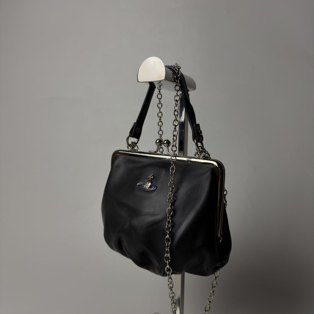 Vivienne Westwood Granny Frame Bag (Category: Purses & Pouches) located in Manila. Submitted by streetsavvy (Listing ID 1468588510, Image 2). Description: Vivienne Westwood Granny Frame Bag Width: 7” Height: 6” Depth: 2” Strap Drop: 4” Sling Drop: 20” Measured in Inches Condition: Excellent condition No flaw Made in Italy Silver Hardware .