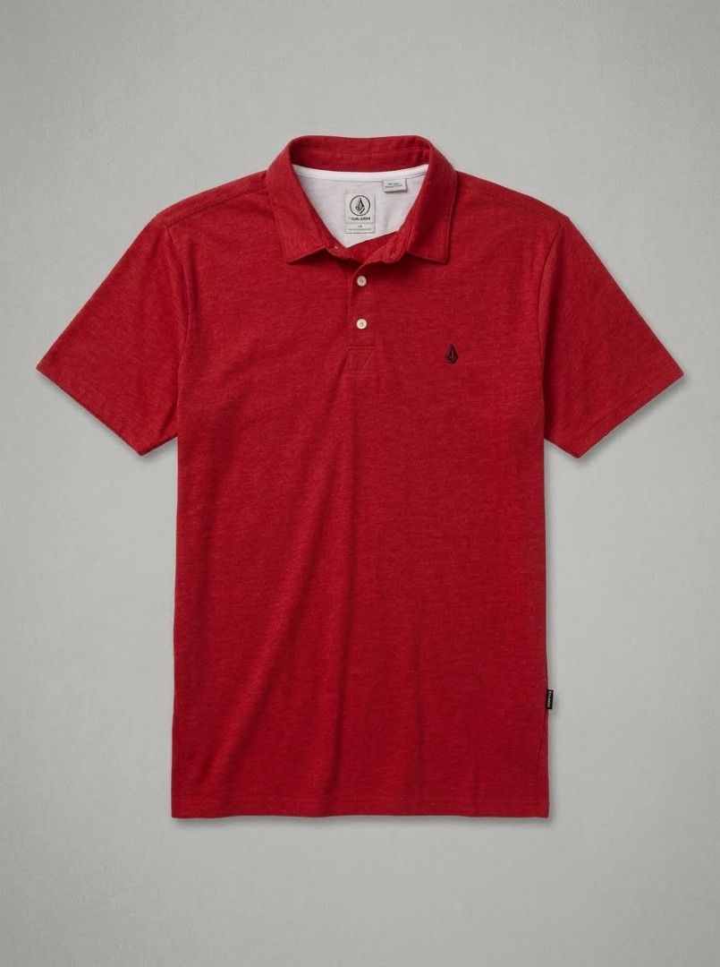 Volcom Men's Solid Pique Polo Shirt (Category: Tshirts & Polo Shirts ) located in Caloocan City. Submitted by tlgroove (Listing ID 1468542578, Image 1). Description: The brand's classic skate and surf heritage aesthetic. Excellent condition (No issue) Color rate: 9.5/10 Dimes: 20 x 28 Best fit: Medium Product Specifications • Design Features: A traditional short-sleeve polo design with a soft-structured polo collar, a partial button placket with 