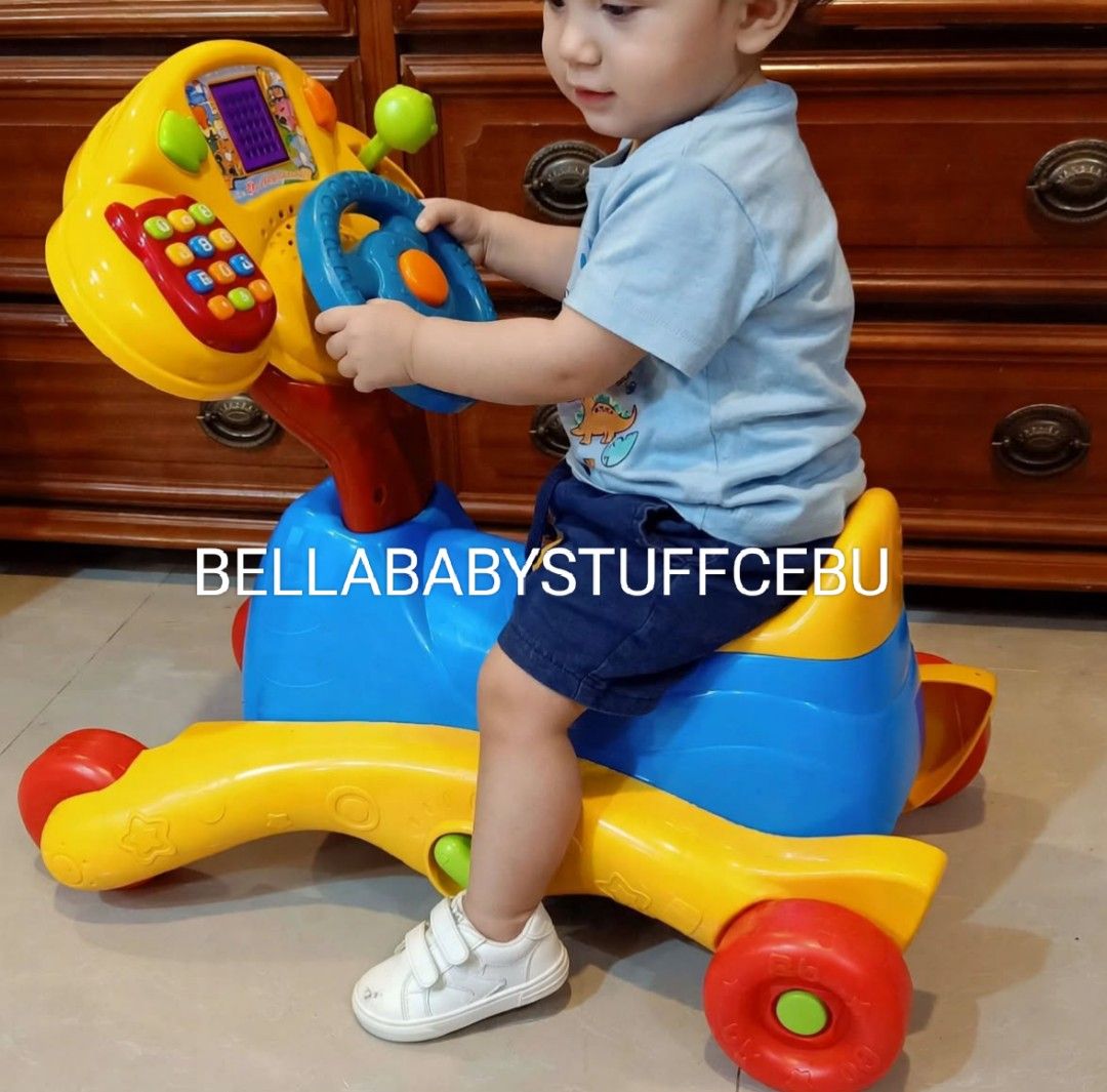 vtech 3 in 1 Smart Wheels (Category: Infant Playtime) located in Cebu City. Submitted by bellababystuffcebu (Listing ID 1468538636, Image 1). Description: vtech 3 in 1 Smart Wheels Good as New SRP: 4999 Selling Low We ship Nationwide! PICK UP TALISAY, Cebu DELIVERY | SHIPPING BUYERS EXPENSE COD AVAILABLE via Grab Lalamove Maxim. Buyer will book for COD Payment NO COD OUTSIDE CEBU *STRICTLY NO RESERVATIONS. For kids 6months onwards or kids that ca