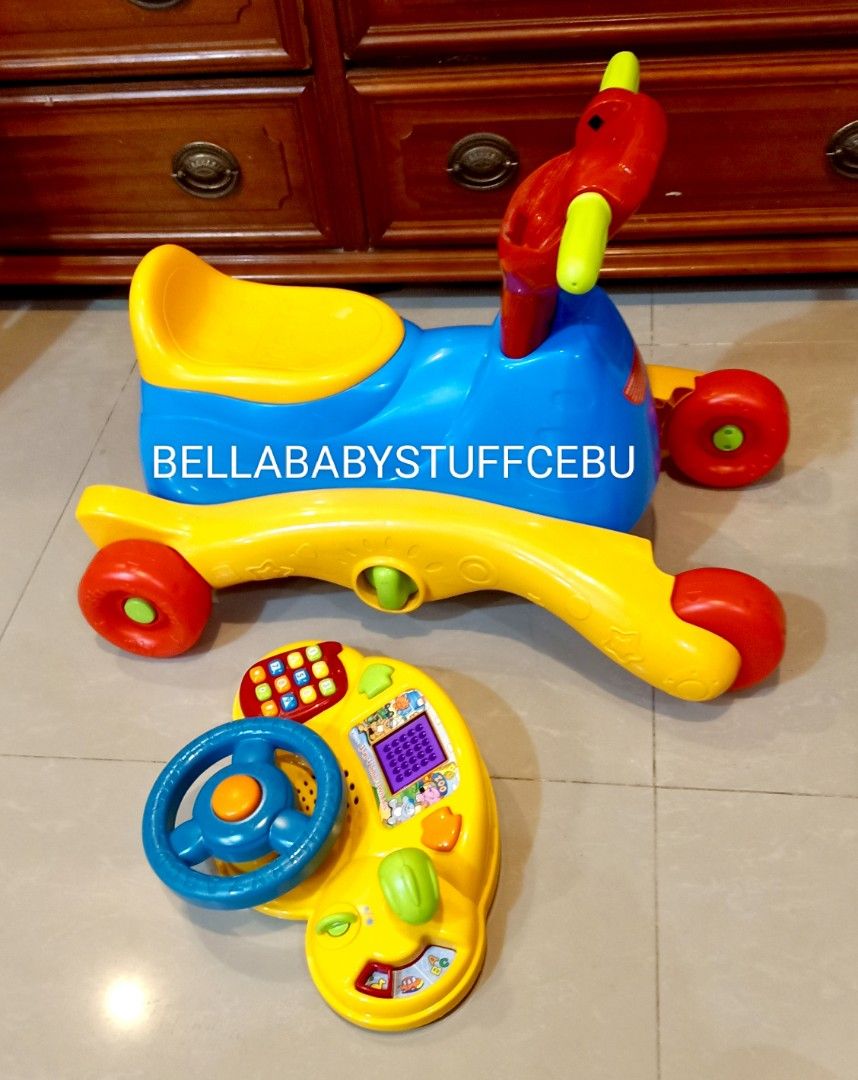 vtech 3 in 1 Smart Wheels (Category: Infant Playtime) located in Cebu City. Submitted by bellababystuffcebu (Listing ID 1468538636, Image 3). Description: vtech 3 in 1 Smart Wheels Good as New SRP: 4999 Selling Low We ship Nationwide! PICK UP TALISAY, Cebu DELIVERY | SHIPPING BUYERS EXPENSE COD AVAILABLE via Grab Lalamove Maxim. Buyer will book for COD Payment NO COD OUTSIDE CEBU *STRICTLY NO RESERVATIONS. For kids 6months onwards or kids that ca