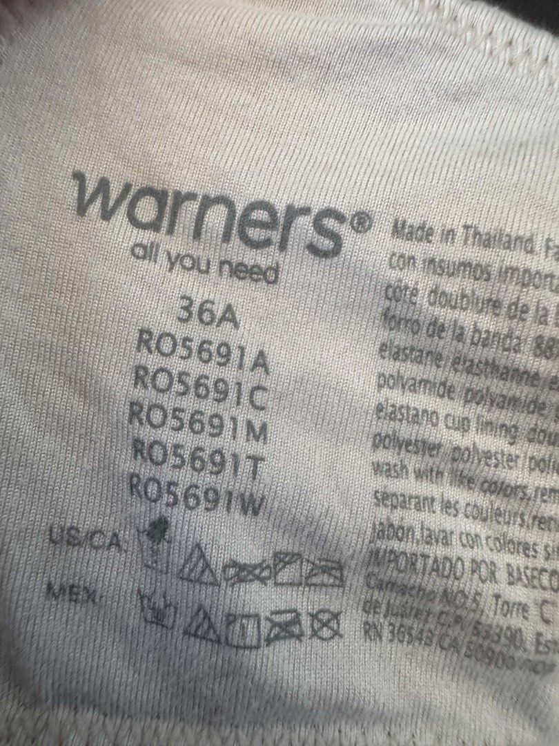 warners nonwire bra 36A (Category: Undergarments & Loungewear) located in San Jose. Submitted by 99ners (Listing ID 1468526232, Image 3). Description: .