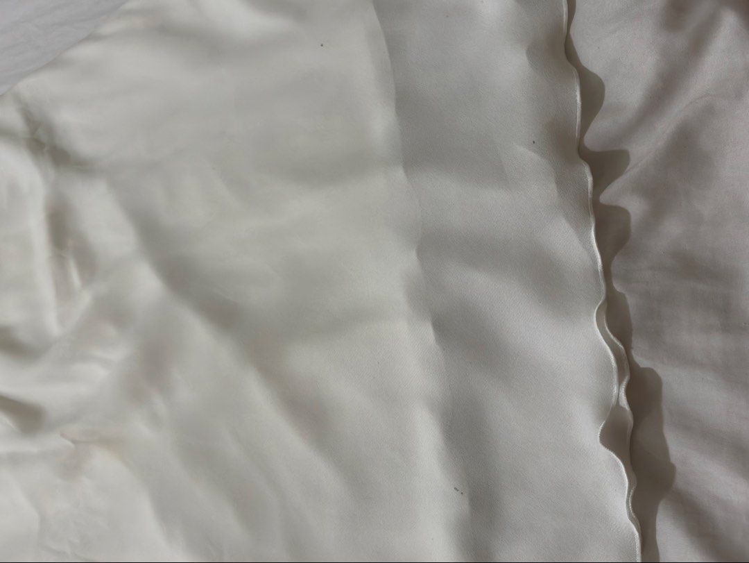 White Chiffon Midi Skirt (Category: Skirts) located in Manila. Submitted by _.ginny (Listing ID 1468519297, Image 3). Description: - best fits s-m - has inner skirt - elastic waistband - very small stain near the hem, but barely noticeable and is washable - rfs: decluttering - MOP: gcash / paymaya - MOD: lalamove (shouldered by the buyer) - intramuros, manila.