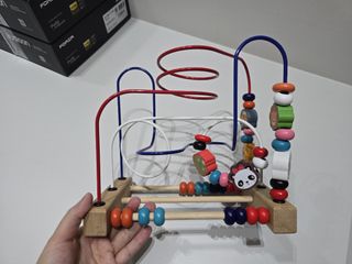 💝 Wooden Roller Coaster Bead Maze Toy for Toddlers, Babies & Kids ...