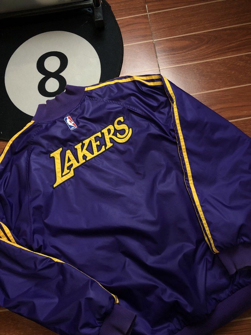 Y2K ADIDAS LAKERS REVERSABLE (Category: Coats, Jackets and Outerwear) located in Cavite. Submitted by secondhandco.archive552 (Listing ID 1468711025, Image 2). Description: Y2K ADIDAS REVERSABLE 📌W(22.5) L(29) 📌ISSUE: faded part on black 📌COLOR RATE: 9.9/10 📌CONDITION: 9.9/10.