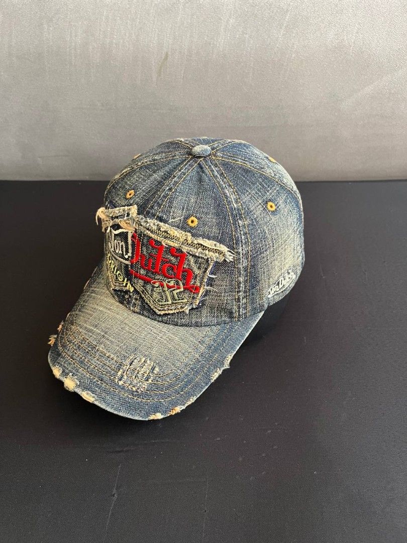 Y2K DISTRESSED VON DUTCH DENIM WASHED CAP (Category: Caps & Hats) located in Quezon City. Submitted by ezpc.thrift (Listing ID 1468517416, Image 1). Description: LIMITED EDITION ISSUE: NONE CONDITION: EXCELLENT SIZE: ONE SIZE FITS MOST DM FOR MORE INQUIRIES.