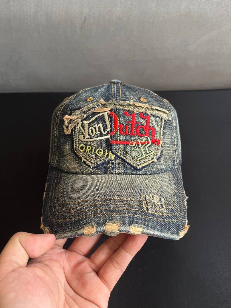 Y2K DISTRESSED VON DUTCH DENIM WASHED CAP (Category: Caps & Hats) located in Quezon City. Submitted by ezpc.thrift (Listing ID 1468517416, Image 2). Description: LIMITED EDITION ISSUE: NONE CONDITION: EXCELLENT SIZE: ONE SIZE FITS MOST DM FOR MORE INQUIRIES.