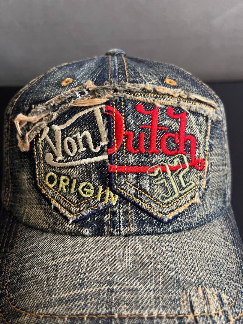 Y2K DISTRESSED VON DUTCH DENIM WASHED CAP (Category: Caps & Hats) located in Quezon City. Submitted by ezpc.thrift (Listing ID 1468517416, Image 3). Description: LIMITED EDITION ISSUE: NONE CONDITION: EXCELLENT SIZE: ONE SIZE FITS MOST DM FOR MORE INQUIRIES.