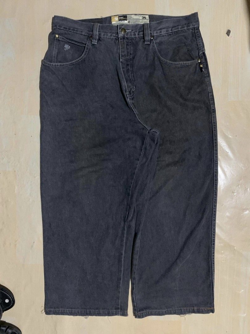 Y2K STATE PROPERTY (Category: Jeans) located in Polangui. Submitted by laurgarments (Listing ID 1468507652, Image 1). Description: Y2K STATE PROPERTY (SOLID FITTINGS) DIMES: W-36 ON TAG L-39-40 THIGH-15 HEM/LO-11 CONDITION AND COLOR RATE:9/10 ISSUE:HEM/NEEDWASH.
