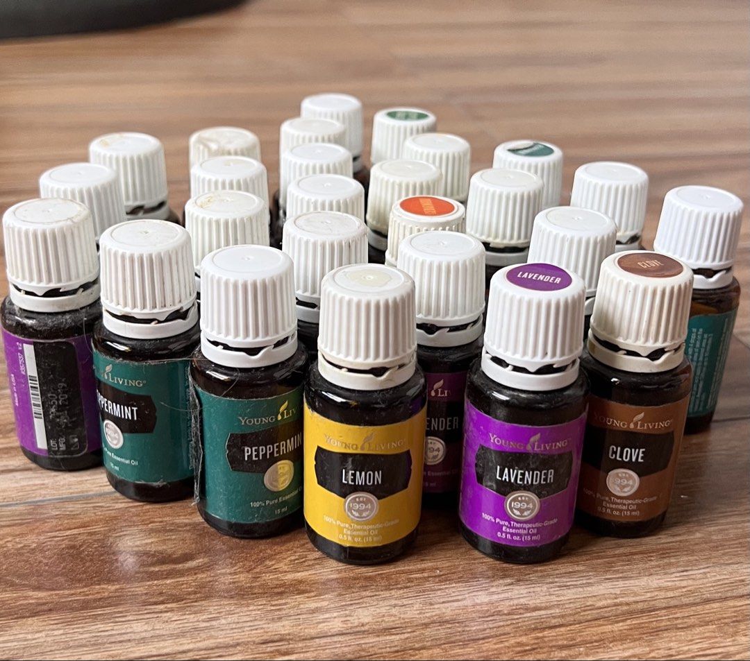 Young Living Essentia l Oils (Empty bottles) (Category: Fragrance & Deodorants) located in Quezon City. Submitted by flyingmommie (Listing ID 1468552557, Image 1). Description: Empty bottles only 26 bottles - P 349 all or P20 each 12 bottles - P199 all or P15 each.