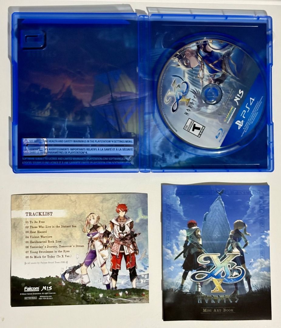 Ys X: Nordics (Category: PlayStation) located in Quezon City. Submitted by jcmlico (Listing ID 1468694987, Image 2). Description: Ys X: Nordics Inclusions (CIB | All authentic): 1) Reversible Cover Art 2) Mini Artbook 3) Digital Soundtrack 4) Disc Can send more pictures and/or videos for HIGHLY INTERESTED buyers. Shipping/Delivery Options: 1) Lalamove 2) LBC 3) J&T Shipping fee is shouldered by the buyer..