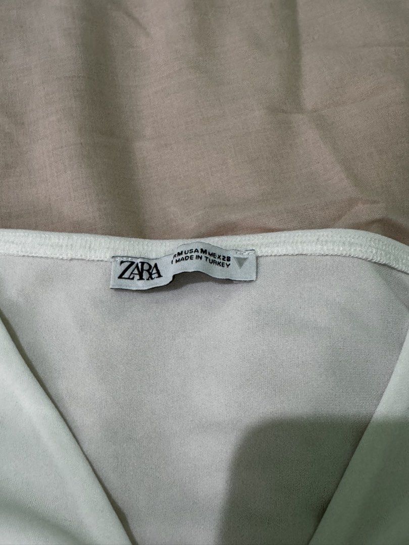 Zara tops (Category: Blouses) located in Quezon City. Submitted by pinkpreloved08 (Listing ID 1468527743, Image 3). Description: 2 zara 1 different brand Small- medium 220 each .