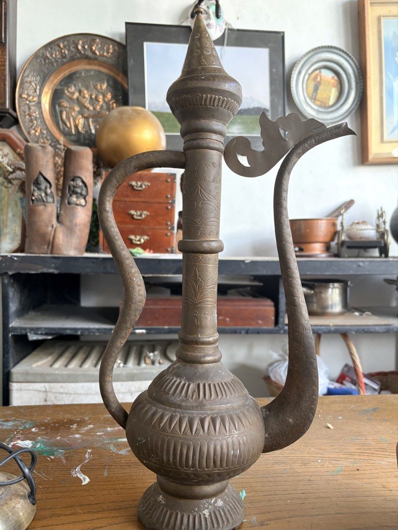 13pcs Vintage Brass & Copper Items for TAKE ALL‼️ (Category: Vintage Collectibles) located in Batangas. Submitted by padillaserquinahannah (Listing ID 1468789680, Image 2). Description: 13pcs Vintage Brass & Copper Items for TAKE ALL‼️ ✅1 Kettle ✅6 Tumblers ✅1 Bowl ✅1 Vase ✅1 Holy Water font ✅1 Lamp Base ✅2 Ashtray ₱5,500 First to pay policy No COD No reservation No cancelation of orders We are located at Sto Tomas City, Batangas We ship nationwi