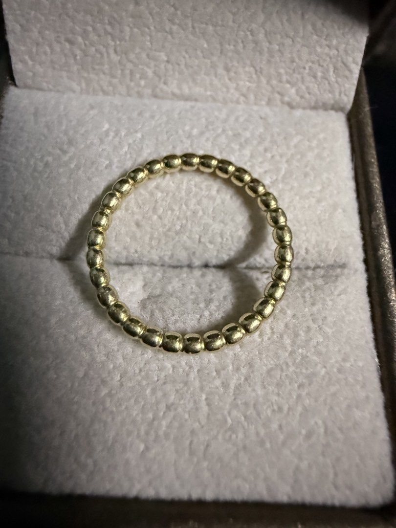 18K Gold Bubble ring 1.01 Grams size 5 (Category: Luxury Accessories) located in Caloocan City. Submitted by flamingo_heart04 (Listing ID 1468787429, Image 2). Description: Selling low only ❤️ 18K Gold Bubble ring 1.01 grams Size 5 Please do not haggle as the price is very low na. Thank you.