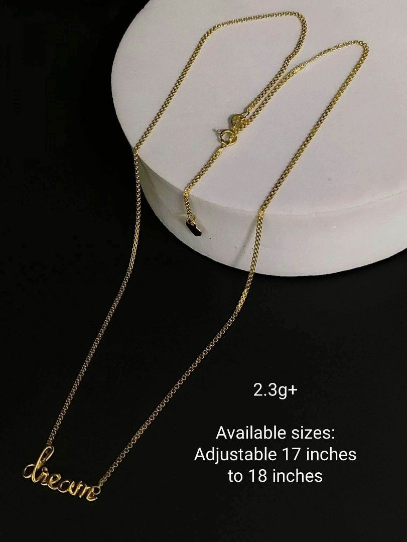 18k Saudi gold dream necklaces (Category: Necklaces) located in Manila. Submitted by bhelgoldseller2ndaccount (Listing ID 1468733222, Image 2). Description: New!!✨New!!✨New!! Authentic 18k Saudi Golds 💯pawnable/naisasanla 💯with high appraisal rate 💯good investment 💯Direct supplier price 👉OPEN for resellers 🌺please take time to evaluate their actual sizes and grams 👉Best panggift for all occasions ✅ Sold per grams not per piece Kya lowest p