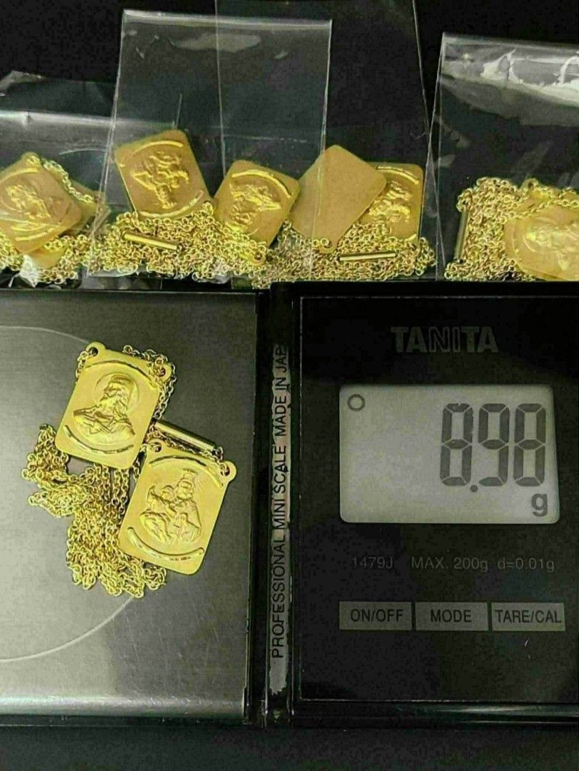 18k Saudi gold scapular necklaces (Category: Necklaces) located in Manila. Submitted by bhelgoldseller2ndaccount (Listing ID 1468733737, Image 3). Description: New!!✨New!!✨New!! Authentic 18k Saudi Golds 💯pawnable/naisasanla 💯with high appraisal rate 💯good investment 💯Direct supplier price 👉OPEN for resellers 🌺please take time to evaluate their actual sizes and grams 👉Best panggift for all occasions ✅ Sold per grams not per piece Kya lowes