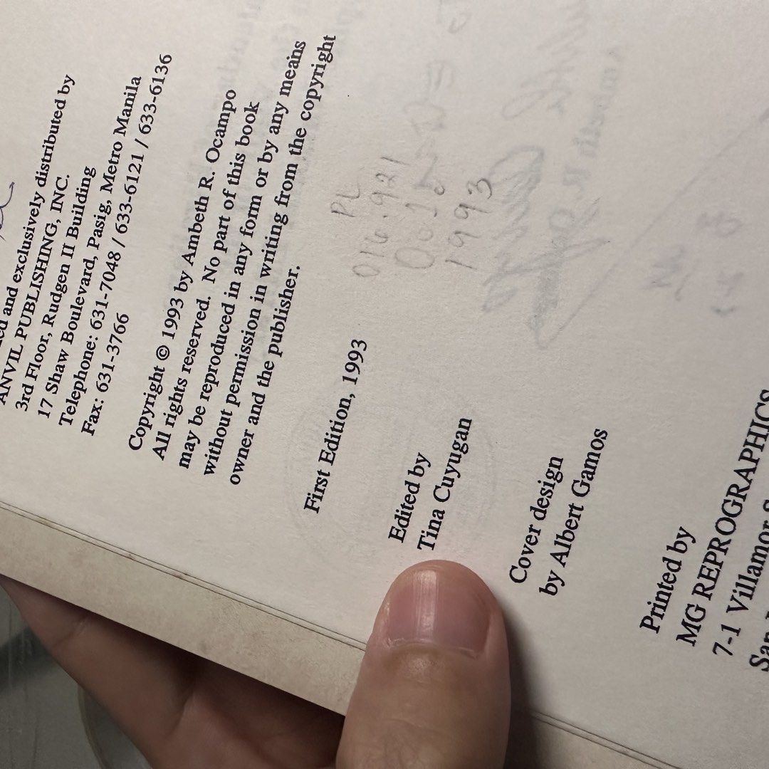 1st Edition Calendar for Rizaliana - Ambeth Ocampo (Category: Storybooks) located in General Tinio. Submitted by tindangaklat (Listing ID 1468821320, Image 3). Description: Signed by Ambeth Ocampo.