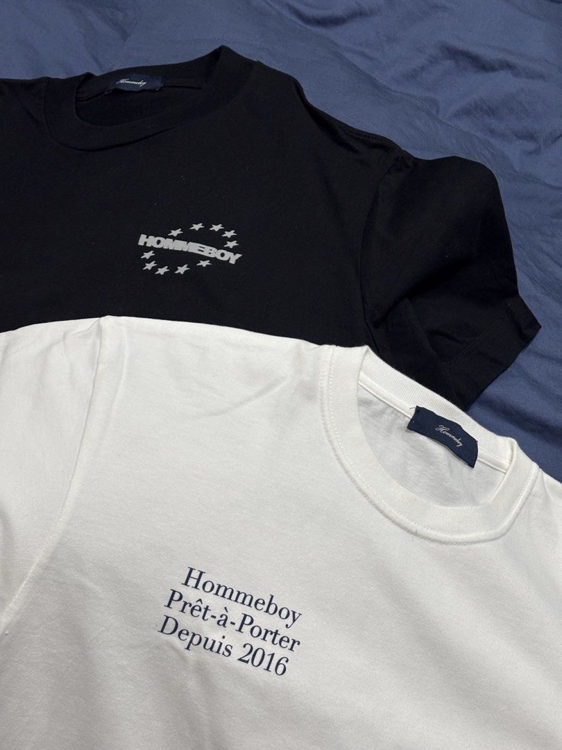 Hommeboy Tshirts (Category: Tshirts & Polo Shirts ) located in Makati City. Submitted by buymystuff01 (Listing ID 1468832337, Image 3). Description: Used once lang 500 each 950 both Medium! :) 23x25 inches Rfs: decluttering.