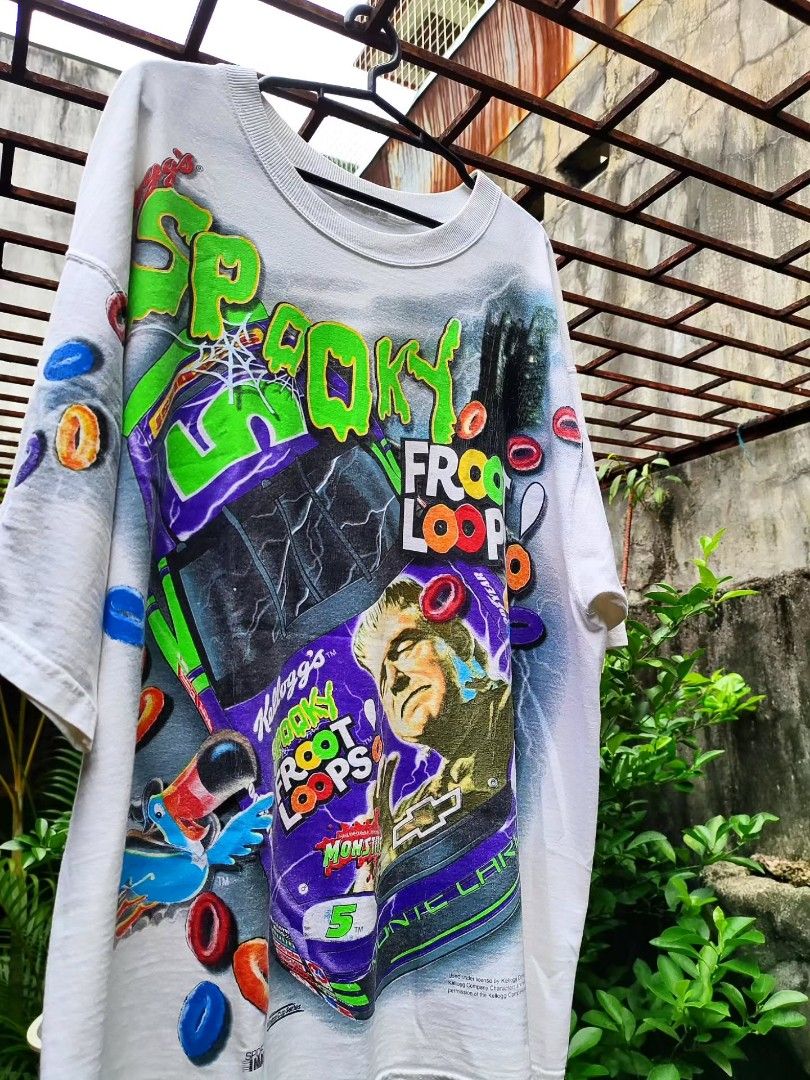 90's Chase Authentics NASCAR Kellogs Froot Loops (Category: Tshirts & Polo Shirts ) located in Cainta. Submitted by rein.vintage (Listing ID 1468885033, Image 1). Description: - Cut Chase Authentics Tag - 24" x 29" Dimes - No issue - Cheaper than most pieces of this being sold elsewhere! Cainta, Rizal loc Send DM to purchase!.