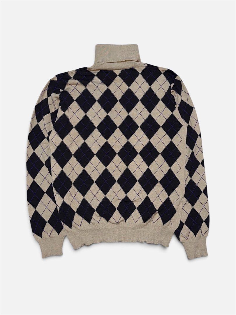 90’s miu miu argyle turtle neck sweater (Category: Coats, Jackets and Outerwear) located in Baguio. Submitted by nieldan.2 (Listing ID 1468891327, Image 1). Description: excellent condition medium.