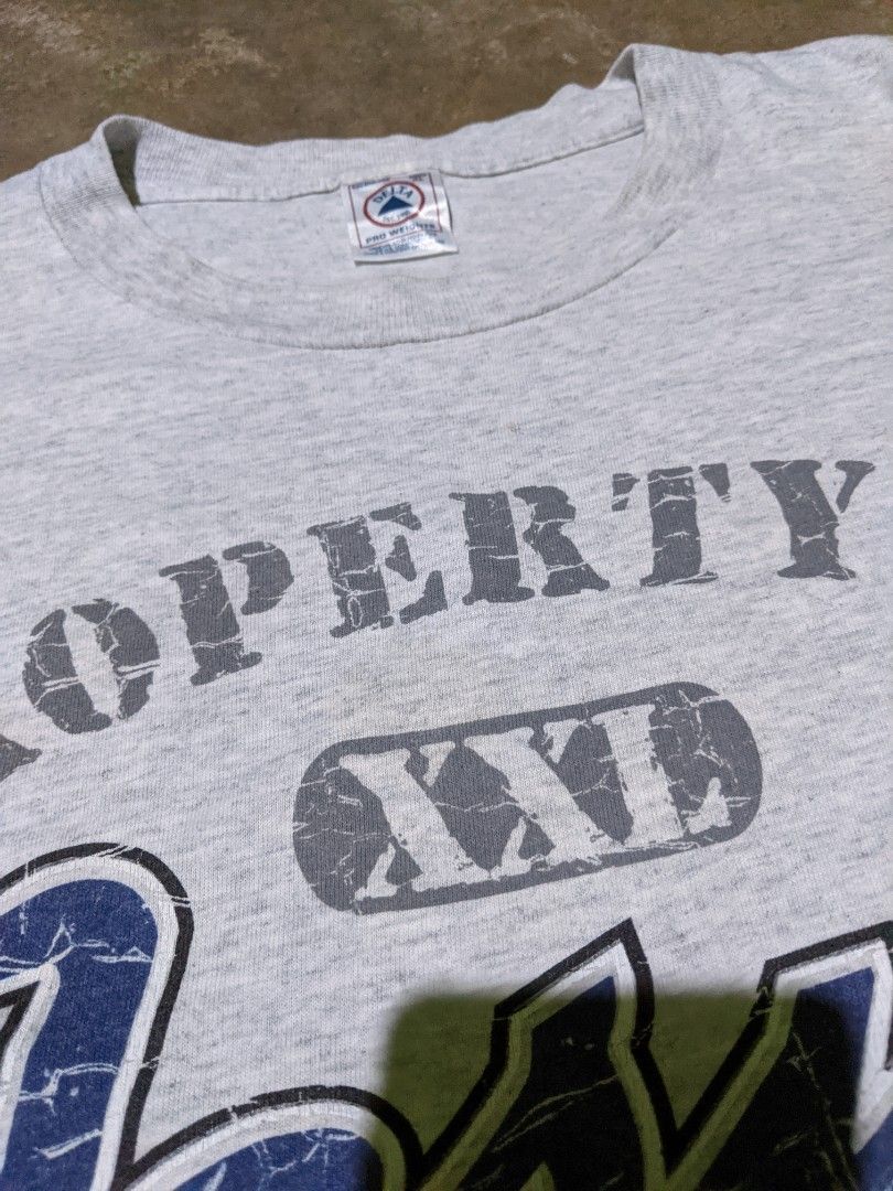 90s Property ofJesus Shirt (Category: Tshirts & Polo Shirts ) located in Aliaga. Submitted by anselthrifts (Listing ID 1468893438, Image 2). Description: xl stain and hole issue 1000+sf.