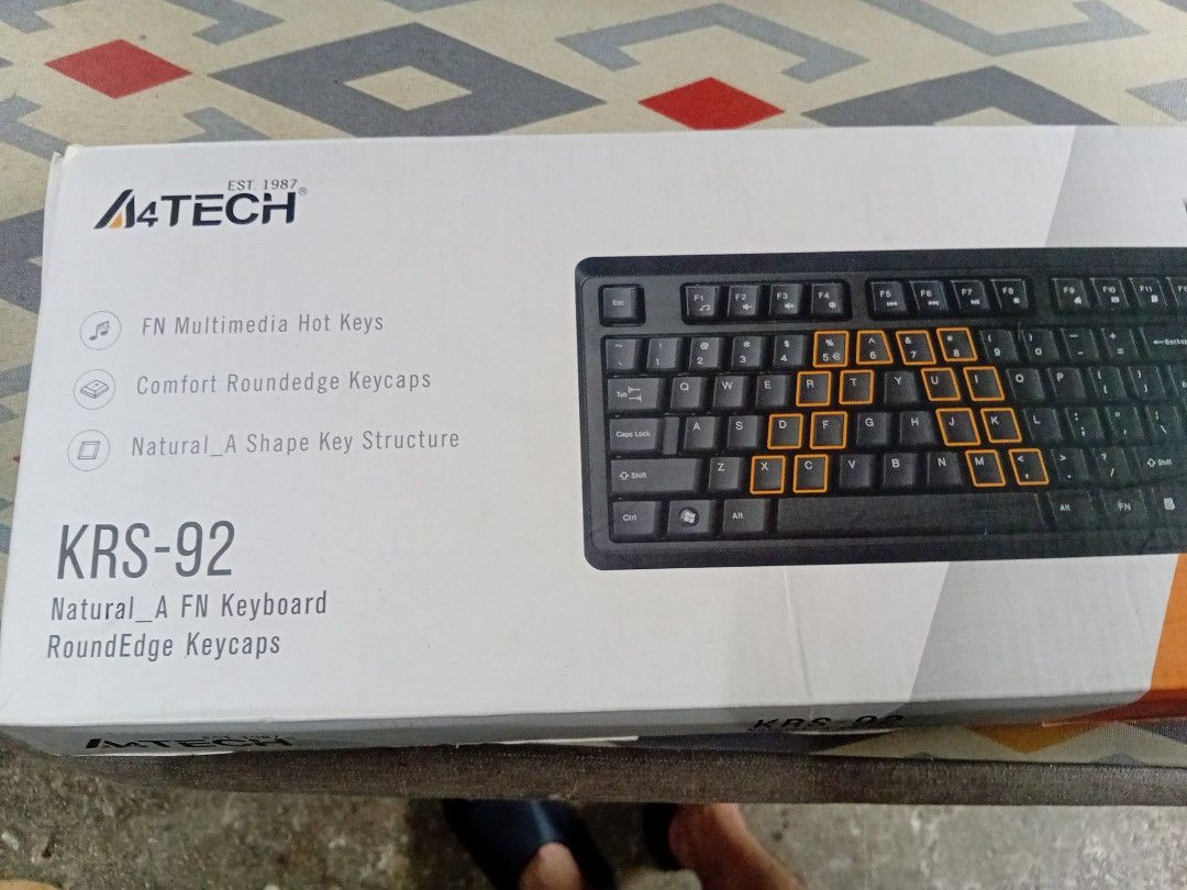 A4Tech Keyboard (Category: Computer Keyboard) located in Binangonan. Submitted by ohdievald38664 (Listing ID 1468721756, Image 2). Description: - Model: A4Tech KRS-92 - Good as new - Fully functional - No issue - RFS: Hindi nagagamit. - Location: Binangonan, Rizal Message if interested..