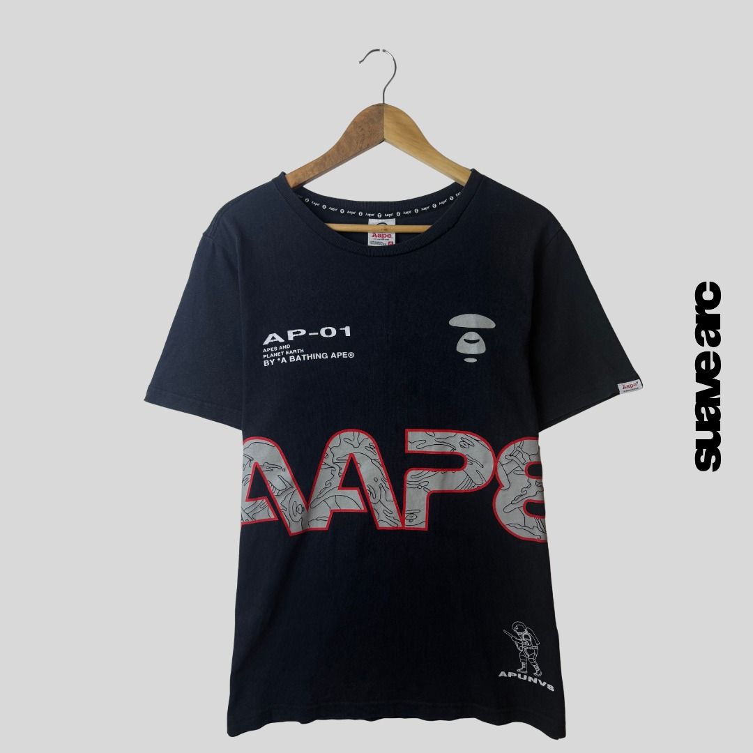 AAPE BIG SCRIPT TSHIRT (Category: Tshirts & Polo Shirts ) located in La Trinidad. Submitted by suave.arc (Listing ID 1468850908, Image 1). Description: AAPE BIG SCRIPT TSHIRT EXCELLENT CONDITION SIZE: M ( 19x27 ) LOCATION: BAGUIO CITY / LA TRINIDAD SHIPPING via JNT.