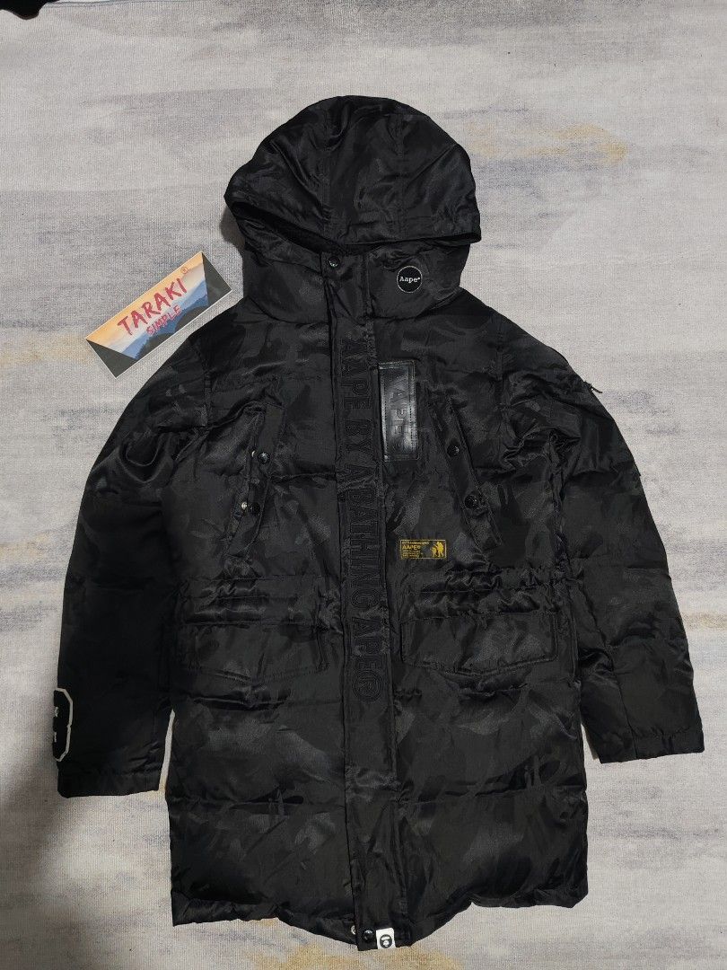 AAPE BY A BATHING APE PUFFER JACKET (Category: Coats, Jackets and Outerwear) located in Baguio. Submitted by igorotak.111.taraki.com (Listing ID 1468880528, Image 1). Description: FS AAPE BY A BATHING APE PUFFER JACKET AS NEW NO ISSUES SOLID NITO ♥️ L-29 W-19 ARM LEGNTH 23.5 SHOULDER - 16 CAN FIT S-M CAN DO DIRECT PM TO PURCHASE FOR FASTER TRANSACTION THANKYOU 🙏♥️.