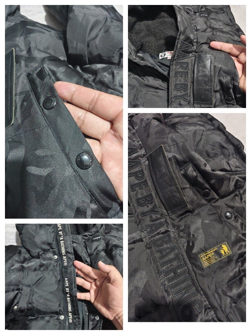 AAPE BY A BATHING APE PUFFER JACKET (Category: Coats, Jackets and Outerwear) located in Baguio. Submitted by igorotak.111.taraki.com (Listing ID 1468880528, Image 3). Description: FS AAPE BY A BATHING APE PUFFER JACKET AS NEW NO ISSUES SOLID NITO ♥️ L-29 W-19 ARM LEGNTH 23.5 SHOULDER - 16 CAN FIT S-M CAN DO DIRECT PM TO PURCHASE FOR FASTER TRANSACTION THANKYOU 🙏♥️.