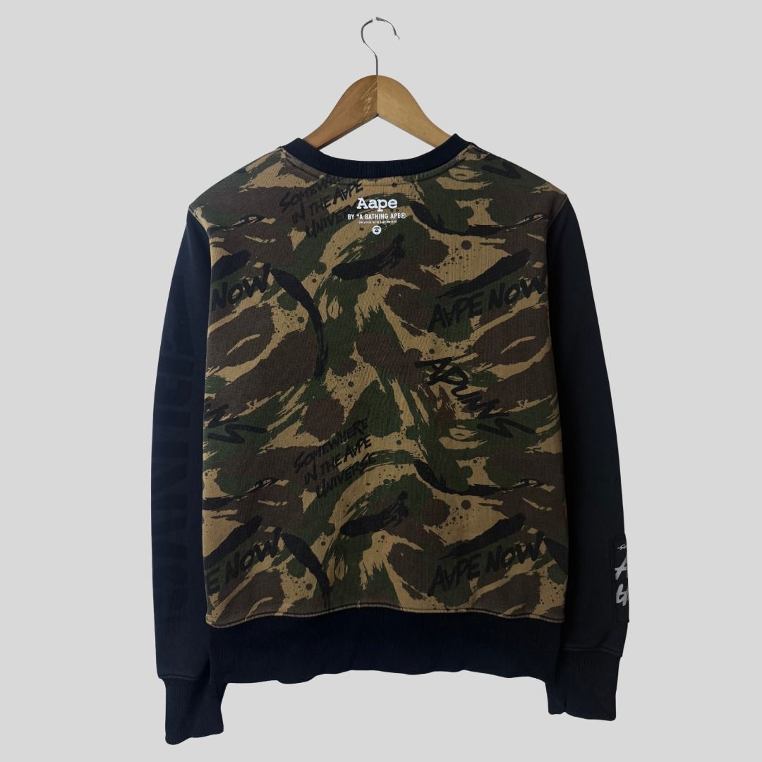 AAPE CAMO CREWNECK (Category: Coats, Jackets and Outerwear) located in La Trinidad. Submitted by suave.arc (Listing ID 1468853080, Image 2). Description: AAPE CAMO CREWNECK EXCELLENT CONDITION SIZE: S ( 19x24 ) LOCATION: BAGUIO CITY / LA TRINIDAD SHIPPING via JNT.