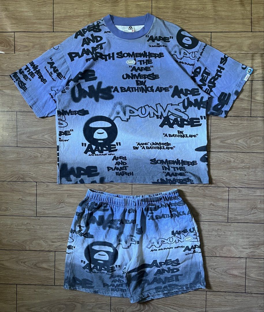 AAPE GRAFFITI MULTI LOGO TSHIRT & SWEATSHORT (Category: Tshirts & Polo Shirts ) located in Manila. Submitted by tvrfinds (Listing ID 1468801100, Image 2). Description: AAPE GRAFFITI MULTI LOGO TSHIRT & SWEAT SHORT SIZE XL Tshirt - 25x27 Short - 30-40 x 17.5 -AUTHENTIC -Heavy cotton -Modern released -9.5/10 -FLAWLESS -EXCELLENT CONDITION -GALING TAIWAN 📩📩.