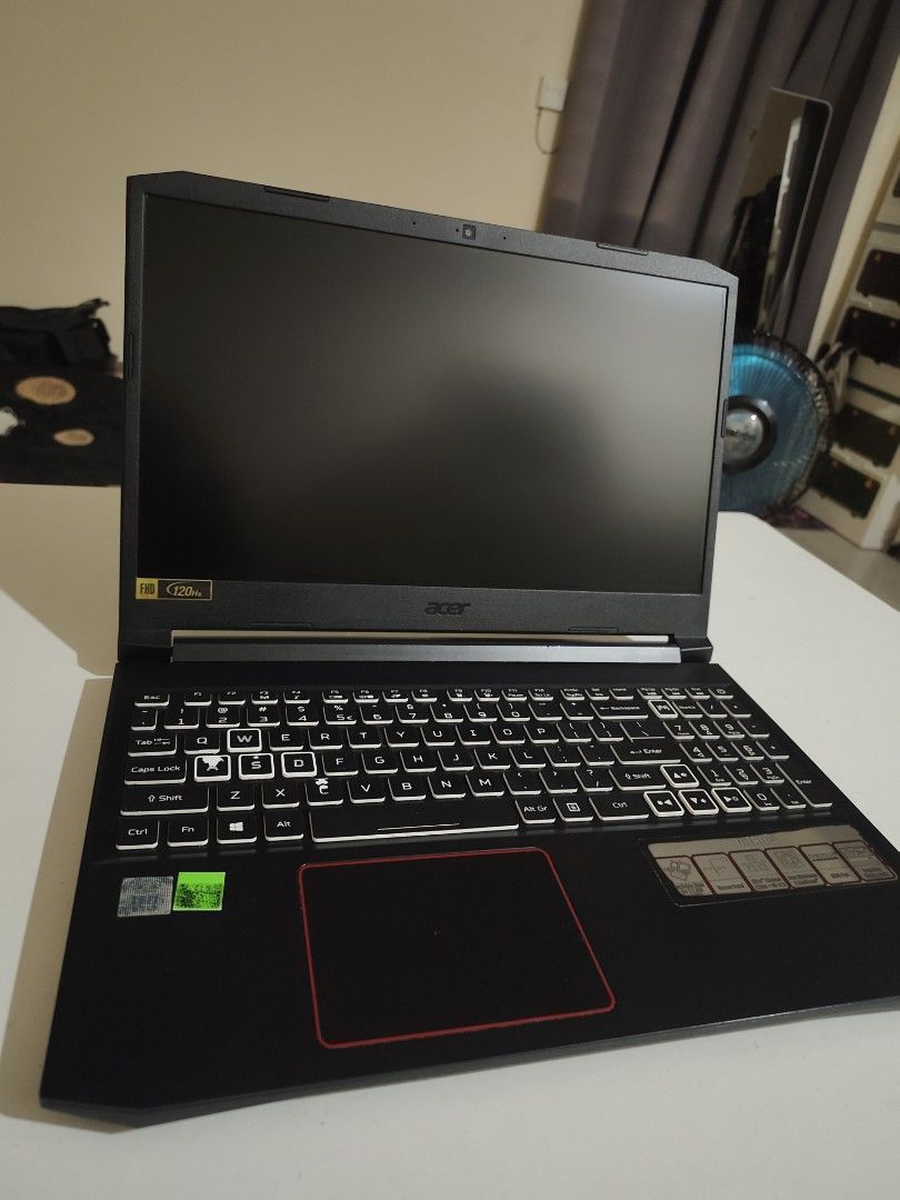 ACER NITRO 5 Gaming Laptop (Category: Laptops & Notebooks) located in Calamba. Submitted by lalalalla1234 (Listing ID 1468740952, Image 2). Description: 20k only! GTX 1650 Ti (4gb) i5-10300H 1TB Storage 8gb RAM No Functional Issue -faded keycaps (3 only, pls see pic) -unnoticeable hairline crack meet-up / pick-up / lalamove 📍Calamba, Laguna.