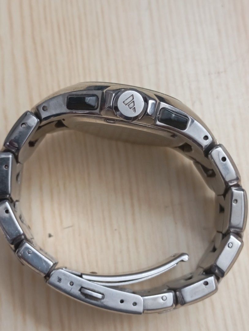 Adidas chronograph (Category: Men's Watches) located in Las Pinas. Submitted by quick_deals_great_finds2 (Listing ID 1468744332, Image 3). Description: Original good working condition Quartz chronograph with battery 40mm Fits wrist size 6.8 inches Fully functional.