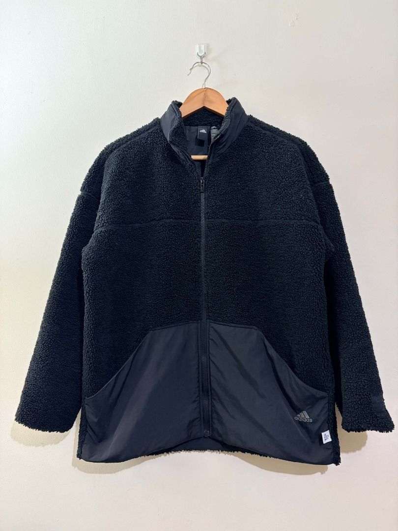 Adidas Fleece Jacket (Category: Coats, Jackets and Outerwear) located in Pasig City. Submitted by shopsmart.mnl (Listing ID 1468885817, Image 2). Description: Excellent condition XS in tag for Mens can fit S-M womens.