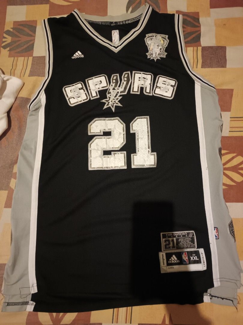 Adidas jersey (Category: Activewear) located in Odiongan. Submitted by thriftngo26 (Listing ID 1468852363, Image 1). Description: This is an Adidas San Antonio Spurs Tim Duncan #21 Swingman jersey, featuring customized side accomplishments patches and a career achievement label above the jock tag to commemorate his historic NBA career..