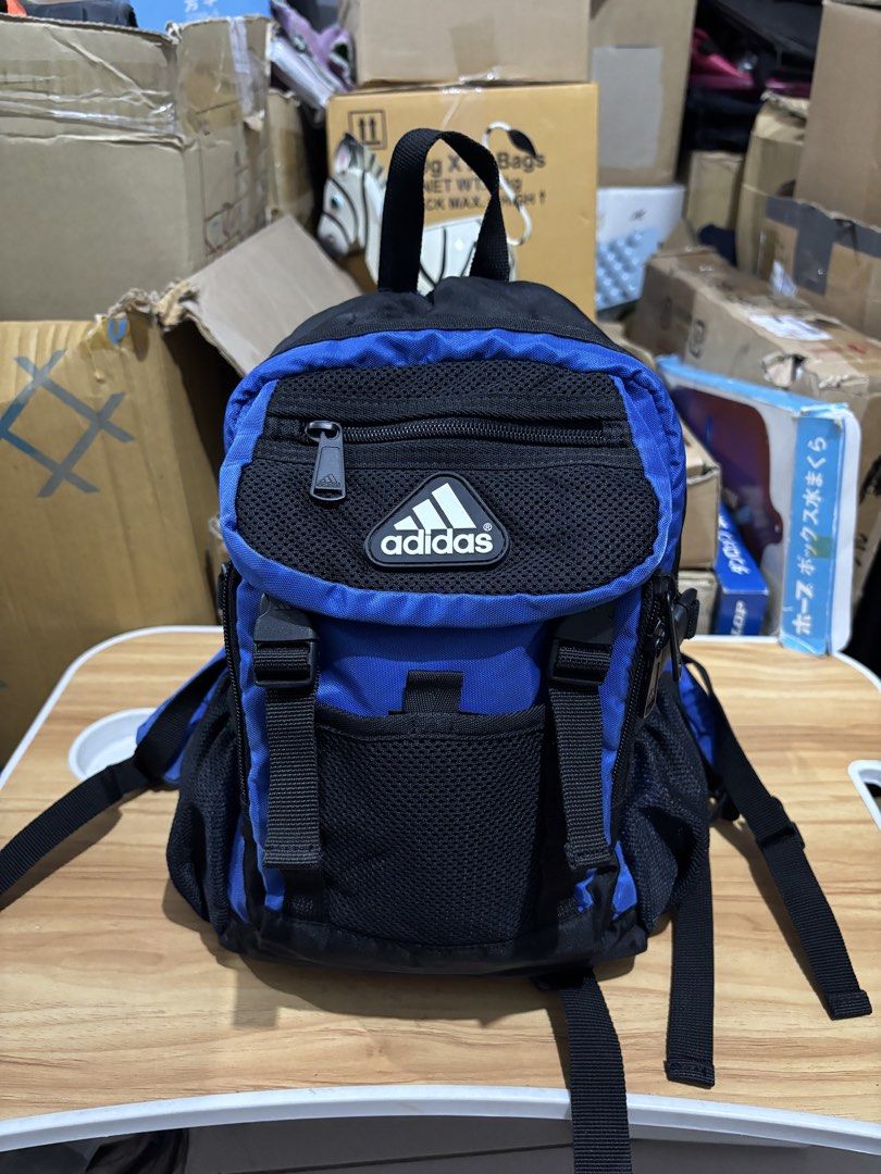 adidas Kids Backpack, Blue & Black, Multifunctional, with Mesh Pockets (Category: Backpacks) located in Calamba. Submitted by alnsurplus.028 (Listing ID 1468734209, Image 1). Description: adidas Kids Backpack, Blue & Black, Multifunctional, with Mesh Pockets Like new condition No issue We ship nationwide lalamove/j&t Loc: Calamba, Laguna.