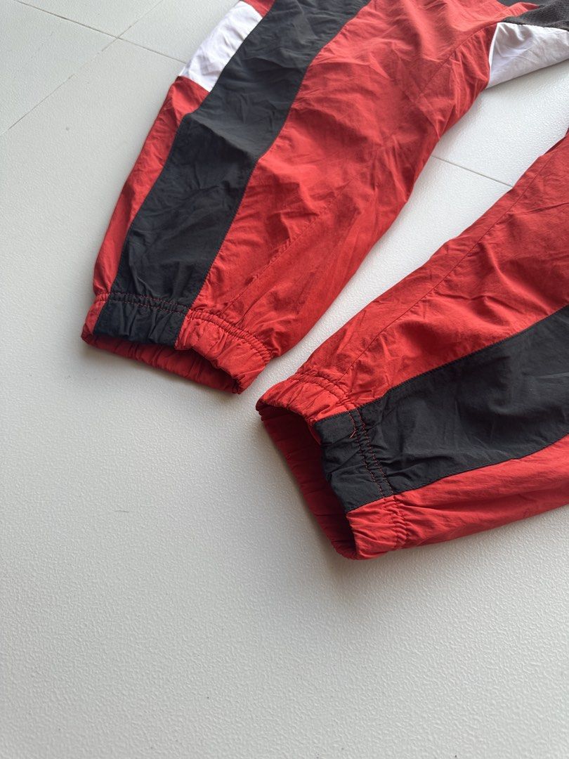 Adidas O-Shape pants - red (Category: Joggers) located in Angeles City. Submitted by royal_vintage_thriftshop (Listing ID 1468778615, Image 3). Description: Adidas O-Shape pants - red w/ drawstring and 3 pockets(1zip at back) Dimensions Size: L on tag Waistline: 30-36 Length: 40 Leg opening: Condition: 9.5/10 As new Issue: No issue.