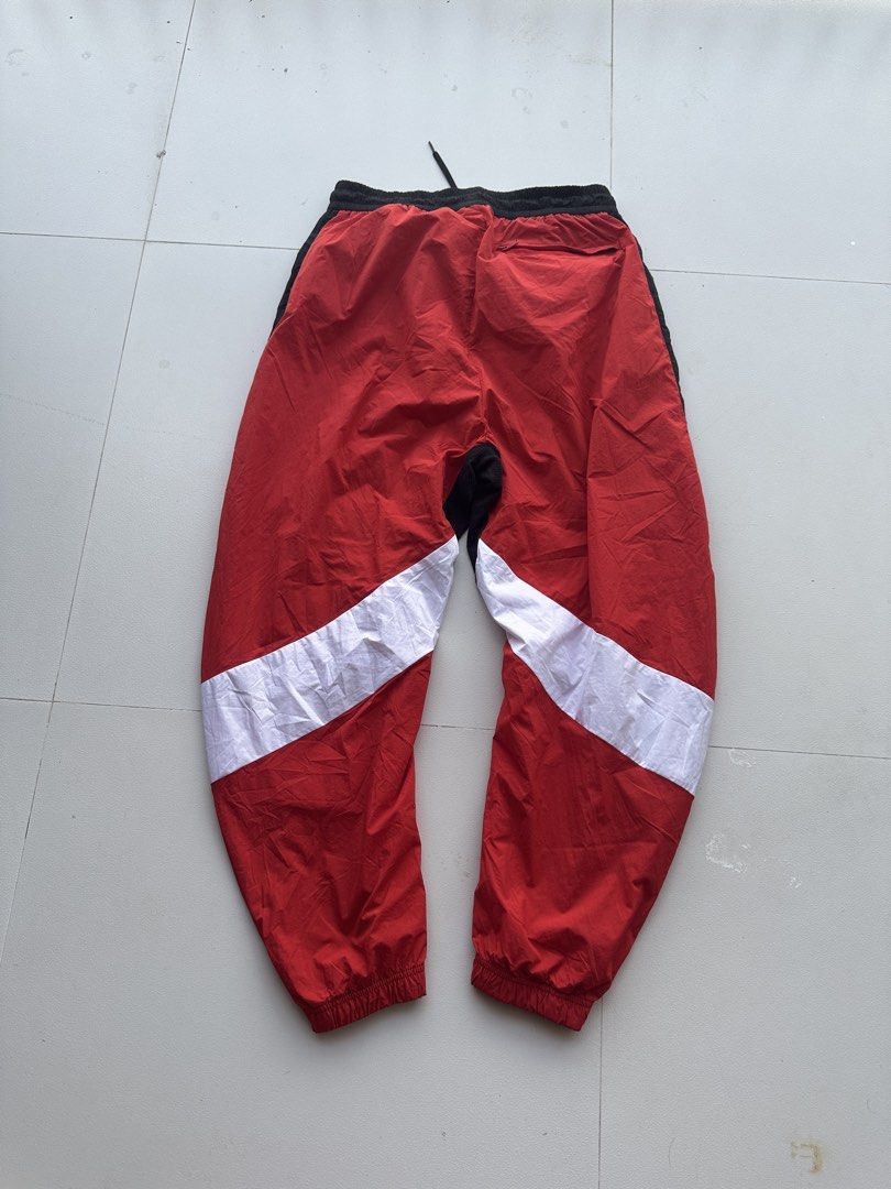 Adidas O-Shape pants - red (Category: Joggers) located in Angeles City. Submitted by royal_vintage_thriftshop (Listing ID 1468778615, Image 2). Description: Adidas O-Shape pants - red w/ drawstring and 3 pockets(1zip at back) Dimensions Size: L on tag Waistline: 30-36 Length: 40 Leg opening: Condition: 9.5/10 As new Issue: No issue.