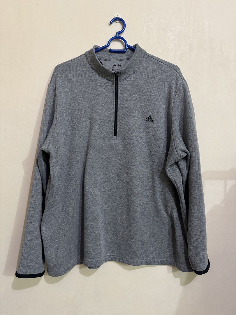 Adidas quarter zip jacket 2xl (Category: Coats, Jackets and Outerwear) located in Quezon City. Submitted by brandsetcph (Listing ID 1468761854, Image 1). Description: Adidas Quarter Zip Color: gray Size: 2xl on tag (27x30) No flaws.